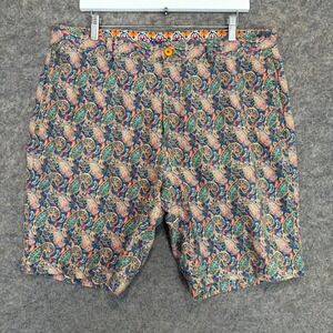Robert Graham Paisley Linen Blend Shorts Mens 36 Classic Yates Limited Collector